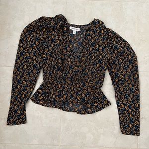 Topshop floral blouse - never worn